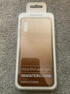 Genuine Samsung Ultra-thin & Light GRADATION COVER GoldCase for Galaxy A7 (2018) - Picture 1 of 10