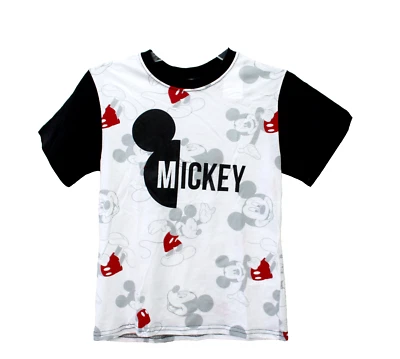 Camiseta Disney Niños Mickey Mouse Blanca Manga Corta Pantalla Cuello Redondo Talla L Foto 1 de 3
