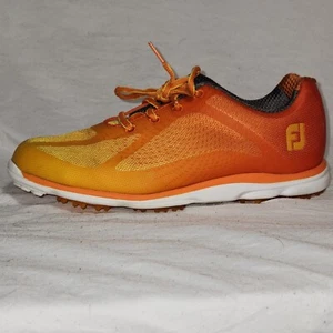 Foot Joy Womens Empower 98005 Orange Spikeless Athletic Golf Shoes Size US 8.5M - Picture 1 of 13