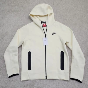 Nike Men Medium Tech Fleece Windrunner Hoodie Coconut Milk FB7921-113 - Picture 1 of 9