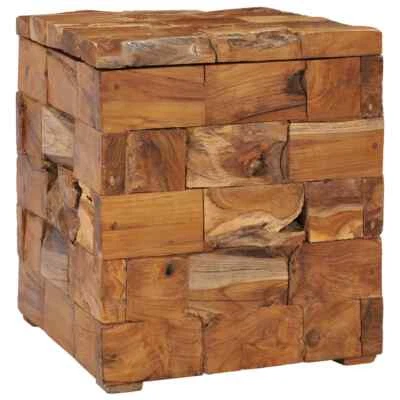 NNEVL Storage Stool Solid Teak Wood - Image 1 of 4