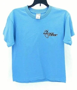 Alstyle Boys Short Sleeve Graphic Tee Shirt Racks and Reels Blue Size Medium - Picture 1 of 3