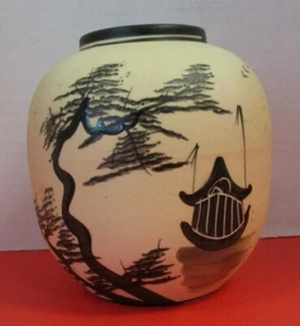 Vaso cinese fatto a mano vaso fioriera vaso ceramica splendido 5" x 5,5" x 15" - Foto 1 di 9