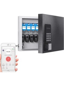 16 Key Lock Box Wall Mount, Smart Key Cabinet, use One Time Password,Fixed Co... - Picture 1 of 4