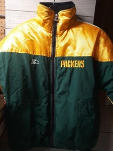 Vintage 90s Greenbay Packers Starter Proline jacket Sz M Very Warm - Collared - Picture 1 of 13