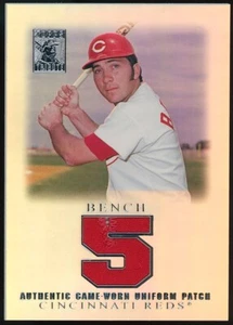 2001 Topps Tribute Game Patch-Number Relics Johnny Bench NO STICKER - Picture 1 of 2