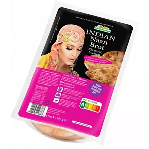 Mestemacher Original INDIAN Naan Brot Klassisch Weizen 240 g Packung (4 Stück) - Bild 1 von 2