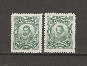 CANADA/NEWFOUNDLAND 1910 SG 106 + 109 MNH - Picture 1 of 2