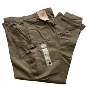 Carhartt Canvas Work Dungaree Pants Loose Original Fit 42x32 - Picture 1 of 6