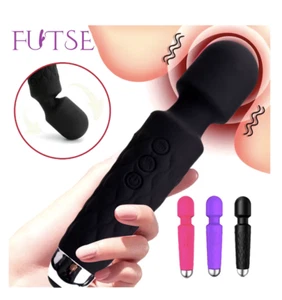 WATERPROOF 20 SPEEDS POWERFUL MAGIC WAND WOMEN MEN VIBRATING STIMULATE MASSAGER - Picture 1 of 12