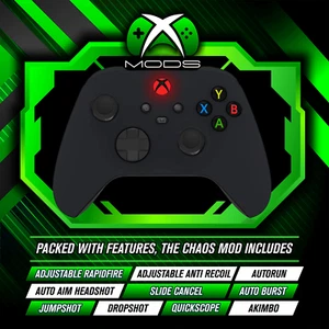 XBOX ONE SERIES RAPID FIRE CONTROLLER - CHAOS ANTI RECOIL MOD - Soft Touch Black - Picture 1 of 8
