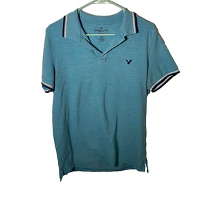 American Eagle Mens Flex Classic Fit Short Sleeve Polo Shirt Stretch Size M - Picture 1 of 7