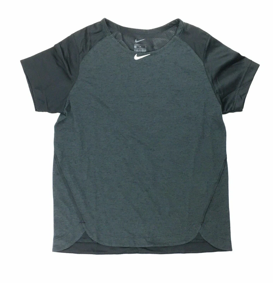 Nike Short Sleeve Softball Mesh Practice Shirt Girl's Medium Black AV6892-010