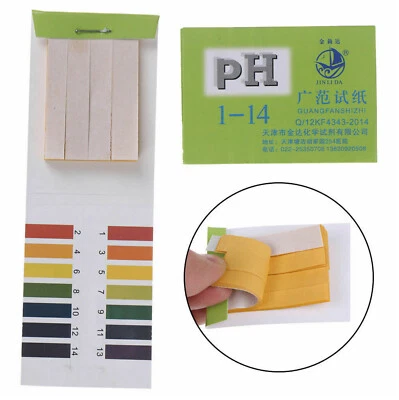 Litmus Paper Brand new pH 1 to 14 Test Book 80 Strips for Soil Water Liquid