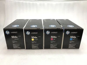 Original 4er Set HP 504A Toner CE250A Schwarz CE251A Cyan CE252A Gelb CE253A Mag - Bild 1 von 13