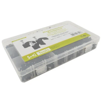 Abrazaderas de uñas surtido negro - Imagen 1 de 4