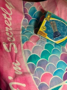 MERMAID SUMMER BUNDLE 2 ITEMS Mermaid Tail Beach Towel & Mermaid Tail Float POOL - Picture 1 of 9