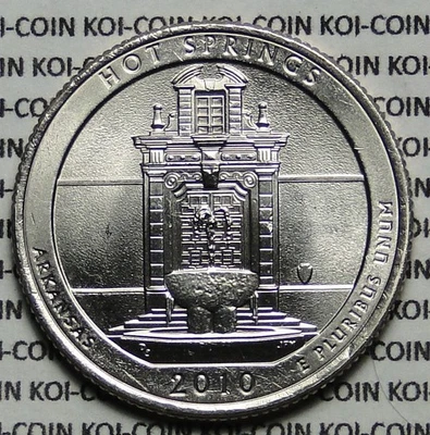BU UNC US 2010 D Hot Spring America the Beautiful ATB parks quarter 25 cent coin - Image 1 of 2