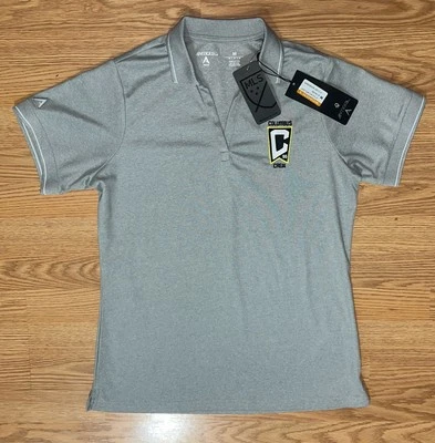 Columbus Crew Women’s Polo Shirt Size Medium Gray. NWT Soccer MLS Antigua - Image 1 of 4
