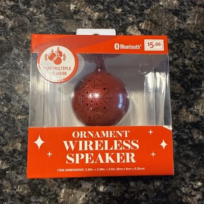 Vivitar Bluetooth Christmas Ornament Wireless Speaker Red Brand New Pair Many - Image 1 of 4