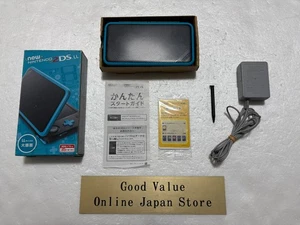New Nintendo 2DS XL Black Turquoise Console Japanese with Original Box - Picture 1 of 21