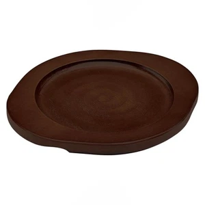 Wooden Underliner Cast Iron Platter CAST-6, Brown - Picture 1 of 1