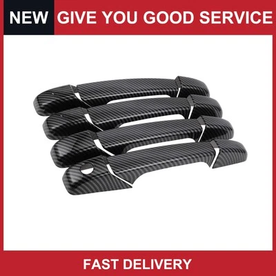 4pcs Exterior Door Handle Cover for Chevrolet Avalanche Carbon Fiber Pattern New - Image 1 of 4