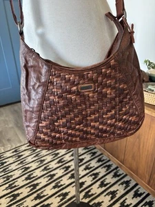 Spikes & Sparrow Leather Purse Satchel Brown Crossbody Or Shoulder - Picture 1 of 8