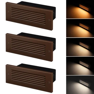 3 Pack Dimmable LED Step Lights, 5CCT Selectable, Oil Rubbed Bronze - Picture 1 of 7