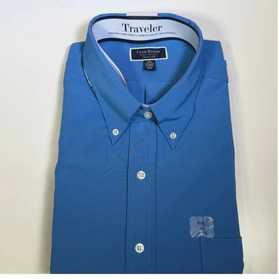 Club Room Men's Regular Fit Solid Dress Shirt, Regatta 18 34/35 $60 - Image 1 of 4