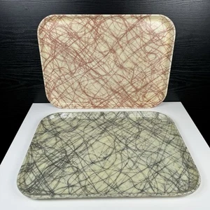 Vassoio da portata vintage SiLite melamina fibra di vetro MCM - (2) - marrone marrone grigio - Foto 1 di 16