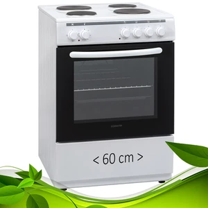 Elektro Standherd 60x60 weiß 65L Backofen 4 Kochplatten Energieklasse A - Bild 1 von 7