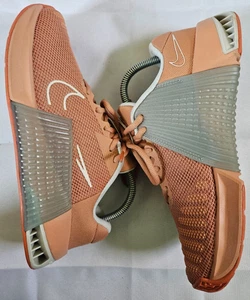 Nike Metcon 9 Women's Size 8.5 Orange Grey Gym Training Shoes DZ2537 200 Mint - Picture 1 of 8