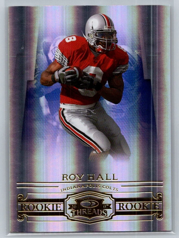 2007 Donruss Threads #165 Roy Hall Rookie #/999 Indianapolis Colts F27 - Image 1 of 2