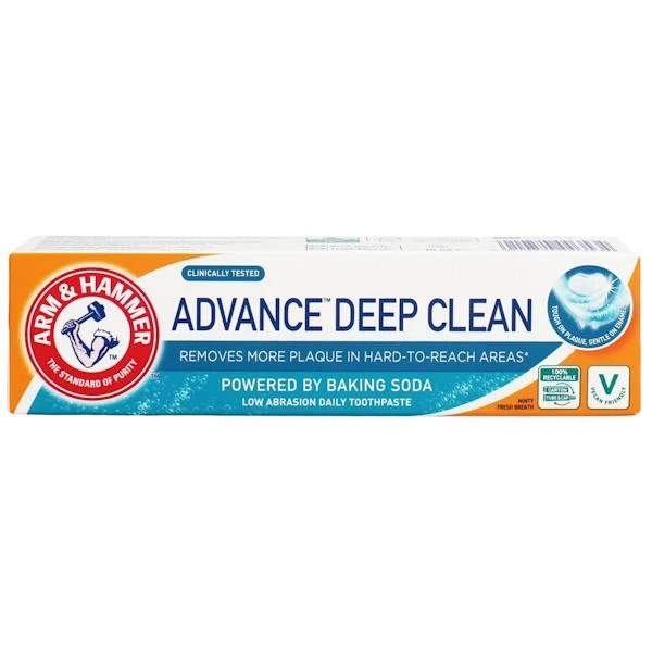 3 x Arm & Hammer Advance Deep Clean Baking Soda Toothpaste 75ml