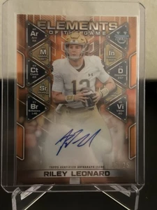2024 Bowman Best - Riley Leonard ND Elements of the Game Orange Auto /25 - Picture 1 of 2