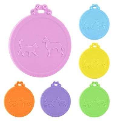Tapas de latas de comida reutilizables cubiertas de latas para mascotas para todos los tamaños estándar latas de comida para perros y gatos Foto 1 de 4