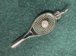Charm palla racchetta tennis argento sterling Rembrandt 925 RQC 3947 - Foto 1 di 7
