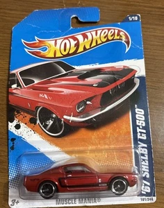2011 Hot Wheels '67 SHELBY GT-500 MUSTANG - #101/244 Muscle Mania - Red NIP H574 - Picture 1 of 2