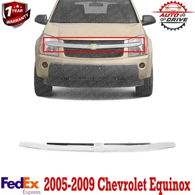 Grille Molding Trim Center Bar Chrome For 2005-2009 Chevrolet Equinox Foto 1 de 4