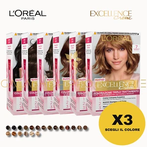 X3 L'OREAL EXCELLENCE CREME TINTURA PER CAPELLI CREMA | ENTRA E SCEGLI IL COLORE - Imagen 1 de 18