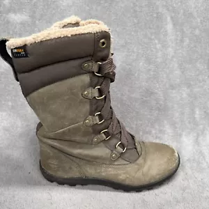 Timberland Snow Boots Womens 7.5 Mount Hope Brown Nubuck Leather Cordura - Picture 1 of 18