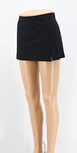 MIAOU WOMENS MICRO MINI SIDE SPLIT SKIRT UK M BLACK RRP £169 AD - Picture 1 of 8
