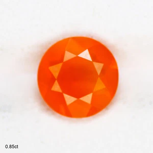 0,85 Ct Bellissimo Perfetto Perfetto Tondo 7,4 MM Arancione Messicano Naturale Opale Fuoco - Foto 1 di 5