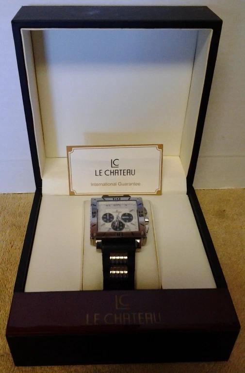 LE CHATEAU MEN'S SPORT DINAMICA CHRONOGRAPH STAINLESS STEEL WATCH 5441 - image 1 of 1