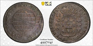 Brazil 1816B 960 Reis PCGS Au55 Overstruck 8 Reales Mexico 1799 Mald 333.13 - Picture 1 of 3