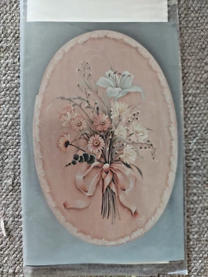 DELANE LANGE LACE OVAL SUMMER LILY CARNATION FLOWERS PAINTING PATTERN 1991 20 - Image 1 of 4
