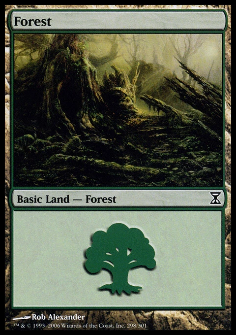 Forest (298) - Foil ~ Lightly Played Time Spiral MTG Magic UltimateMTG Land Card - Image 1 of 1