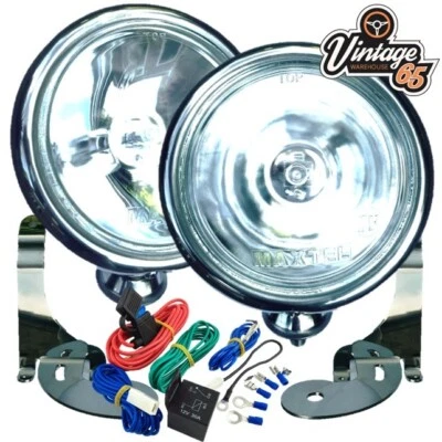Chrome Spot lights Lamps Brackets Wiring Kit For BMW Mini R50 52 R53 MK1 Models  - Image 1 of 4
