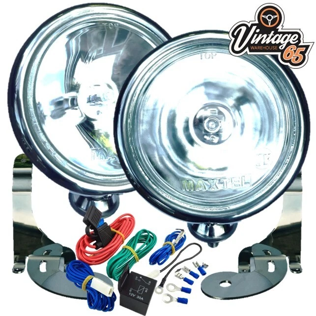 Chrome Spot lights Lamps Brackets Wiring Kit For BMW Mini R50 52 R53 MK1 Models  - Image 1 of 4